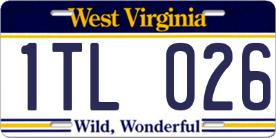 WV license plate 1TL026