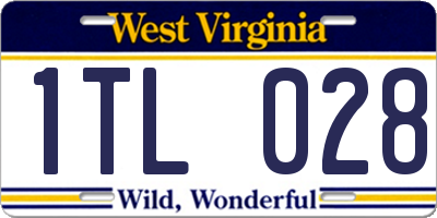 WV license plate 1TL028