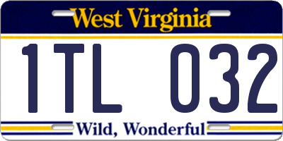 WV license plate 1TL032