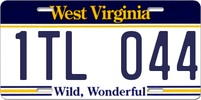 WV license plate 1TL044