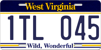 WV license plate 1TL045