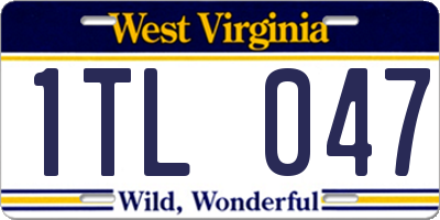 WV license plate 1TL047