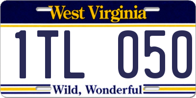 WV license plate 1TL050