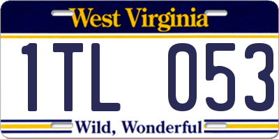 WV license plate 1TL053