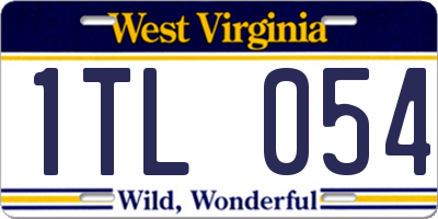 WV license plate 1TL054