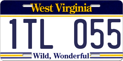 WV license plate 1TL055