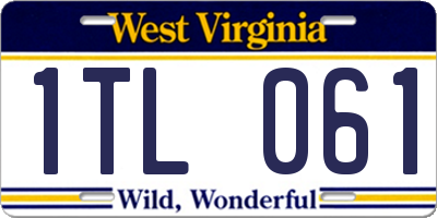 WV license plate 1TL061