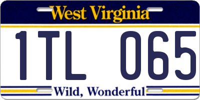 WV license plate 1TL065