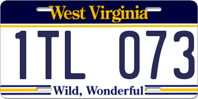 WV license plate 1TL073