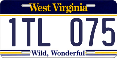 WV license plate 1TL075