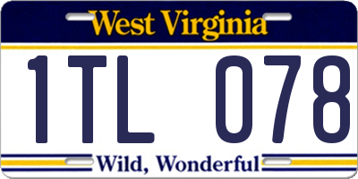 WV license plate 1TL078