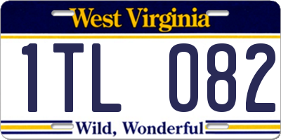 WV license plate 1TL082