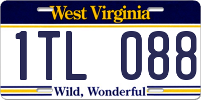 WV license plate 1TL088