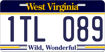 WV license plate 1TL089