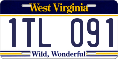 WV license plate 1TL091