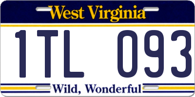 WV license plate 1TL093