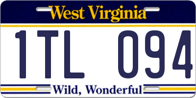 WV license plate 1TL094