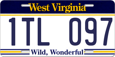 WV license plate 1TL097