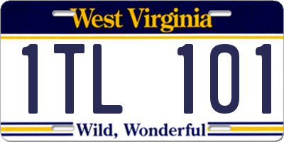 WV license plate 1TL101