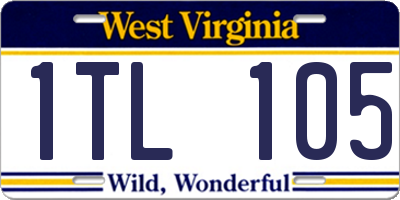 WV license plate 1TL105