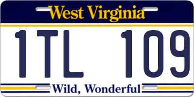 WV license plate 1TL109