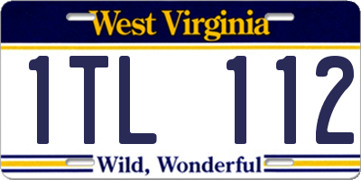WV license plate 1TL112