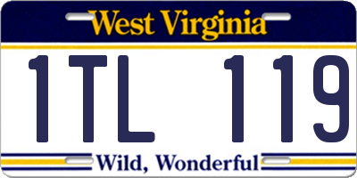 WV license plate 1TL119