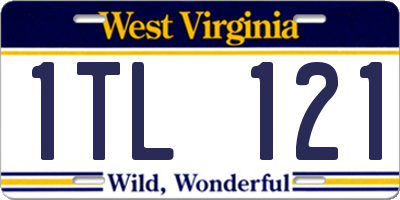 WV license plate 1TL121