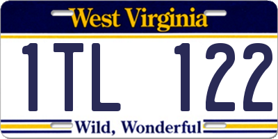 WV license plate 1TL122