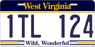WV license plate 1TL124
