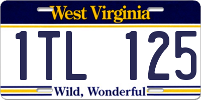 WV license plate 1TL125