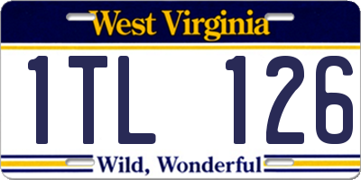 WV license plate 1TL126