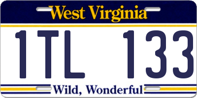 WV license plate 1TL133