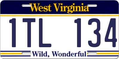 WV license plate 1TL134