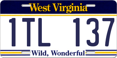 WV license plate 1TL137
