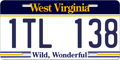 WV license plate 1TL138