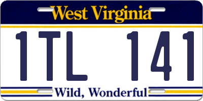 WV license plate 1TL141