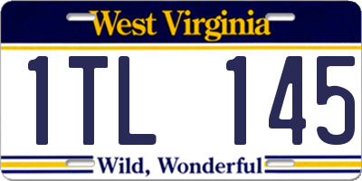 WV license plate 1TL145