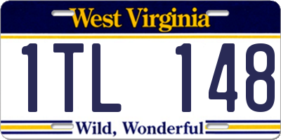 WV license plate 1TL148