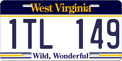 WV license plate 1TL149