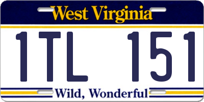 WV license plate 1TL151