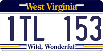 WV license plate 1TL153