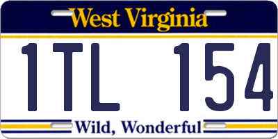 WV license plate 1TL154