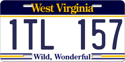 WV license plate 1TL157