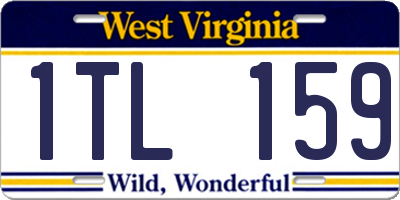 WV license plate 1TL159