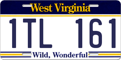 WV license plate 1TL161
