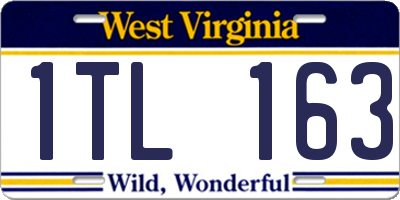 WV license plate 1TL163