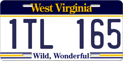 WV license plate 1TL165
