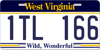 WV license plate 1TL166