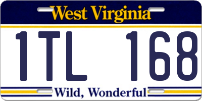 WV license plate 1TL168